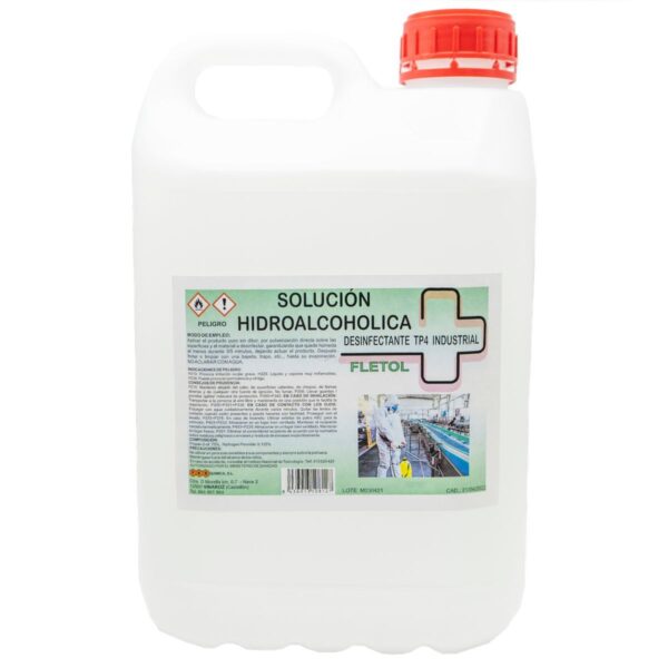 Desinfectante Solución Hidroalcoholica Fletol 5L