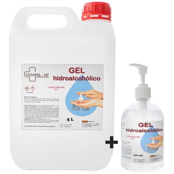 gel hidroalcoholico 5L + 500ml